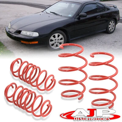 Red Suspension 2.25" Drop Lowering Spring Kit JDM For 1992-2001 Honda Prelude BB - Image 1 of 4
