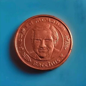Mardi Gras New Orleans Doubloon Ed McMahon Bacchus X 1978 Maroon Color - Picture 1 of 4