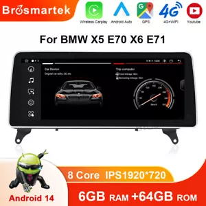 12.3" Android 14.0 Autoradio GPS Navi DAB+ CarPlay Für BMW X5 E70 X6 E71 CCC CIC - Bild 1 von 13