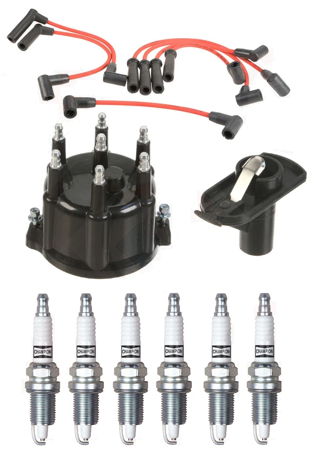 Tune-Up Kit CHAMPION Plugs for Jeep Wrangler Cherokee Grand Cherokee 4.0L 6 CYL - Image 1 of 4