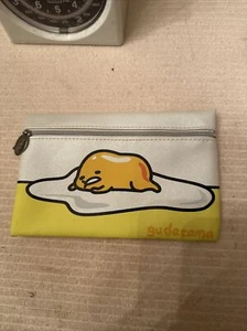 Gudetama Lazy Egg Wallet Clutch Zip Pouch Coin Pencil Purse Bag Ipsy Sanrio - Picture 1 of 9