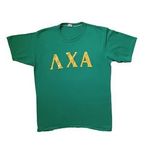 Vtg Russell Athletic Lambda Chi Alpha Fraternity T Shirt Mens XL Green 70s USA - Picture 1 of 14