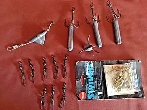 Asst. Lote de hundidores de aparejo de pesca pesas giratorias de plomo - Imagen 1 de 3
