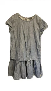 GIRLS SZ. 12-14 TOMMY HILFIGER Denim JEAN DRESS Short Sleeves Drop Waist - Picture 1 of 5