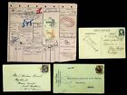 BELGIUM ANVERS NAT'L BANK PPC+2v ON 2 COVERS 1 TO USA +1 W/CENSORED +PARCEL CARD