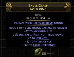 Lightning Spear Ring - Dawn of the Hunt Temporada SC Path of Exile 2 PC PS XBOX PoE - Imagen 1 de 1