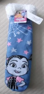 GIRLS' DISNEY VAMPIRINA BLUE SLIPPER SOCKS - FAUX FUR LINED - SIZE 6-8.5 - NWT - Picture 1 of 5