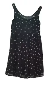 SPORTSGIRL Designer Label Size 6 Womens Brown Polka Dot Swing Shift Loose Dress - Picture 1 of 4