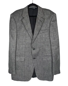 Cappotto sportivo Stafford uomo taglia 40L 100% seta grigio spina di pesce blazer cappotto sportivo NUOVO - Foto 1 di 12