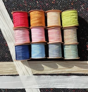 1 yard -Crinkle Metallic Ribbon 5cm width- Florist/Wedding Bouquet/Craft DIY - Picture 1 of 21