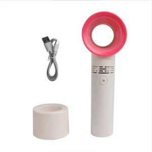 2X Ventilador Blanco Sin Hojas Mini Portátil USB Recargable Ventilador Recargable 360° - Imagen 1 de 6