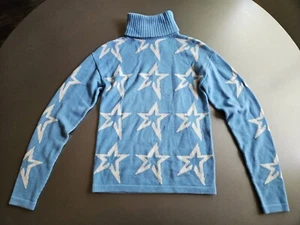 Perfect Moment Skipullover himmelblau Rollkragen Stern; Größe = S; 100% Merinowolle! - Bild 1 von 13