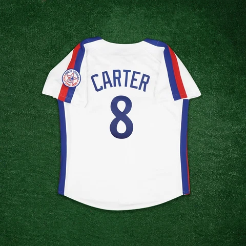 Gary Carter 1982 Montreal Expos Cooperstown Men's Home Jersey w/ All Star Patch Cover