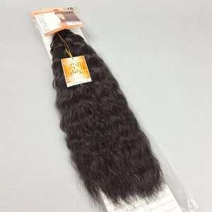 18" Super Bulk #1B Off Black Wet N Wavy Micro Flechten Echthaar Mischung - Bild 1 von 6
