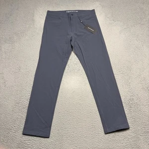 Western Rise Evolution Slim Fit Pants Mens 34x32 Grey Stretch Performance Nylon - Picture 1 of 8