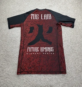 Future kimonos Element Series Tus Laib BJJ/MMA Rashguard Size Medium Black Red - Picture 1 of 9