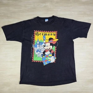 Vintage Epcot Center GERMANY Mickey Mouse Shirt 90s Disney Postage Stamp Tee XL - Picture 1 of 10