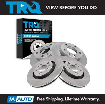 Kit de rotor de freno de disco delantero y trasero TRQ para Volkswagen Jetta Beetle Golf Foto 1 de 4