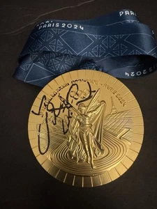 USWNT TRINITY RODMAN SIGNED 2024 PARIS OLYMPICS TEAM USA GOLD MEDAL JSA COA - Picture 1 of 2