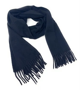50% Cashmere 50% Wool Unisex Winter Scarf - Black - Imagen 1 de 2