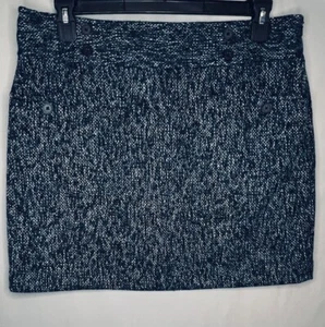 Ann Taylor Loft Damenrock Tweed gefüttert Größe 14 schwarz türkis & weiß - NEU - Bild 1 von 7
