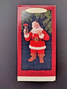 1996 Hallmark Keepsake Ornament Welcome Guest "Coca Cola" Santa - NIB w/wear - Picture 1 of 2