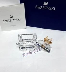 Swarovski Baby's 1st Tooth Wagon Golden tone/Clear Crystal Authentic NEW 5492218 - Picture 1 of 7