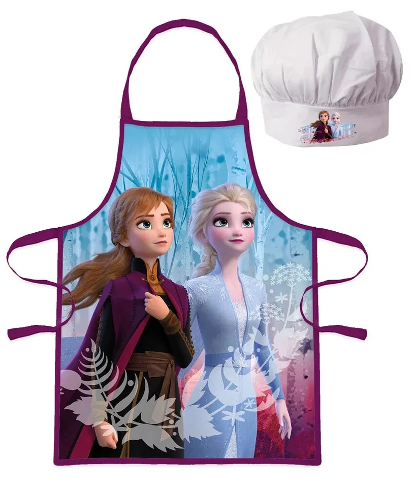 Set da cucina Grembiule e Cappello da cuoco bambina Disney Frozen Elsa e Anna - Immagine 1 di 1