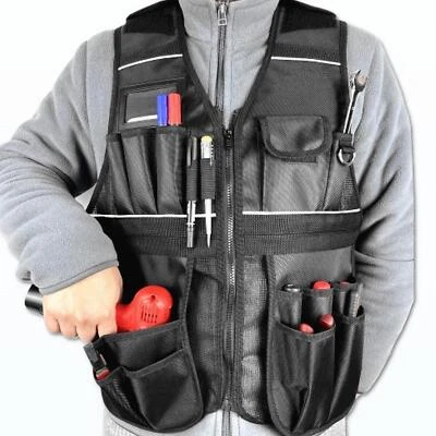 Tool Vest Practical Electrician Tool Vest for Engineer Carpenter - Image 1 of 4