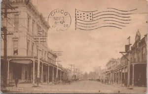 LITHO Chico California Street Scene on Broadway Looking North 1908 - Picture 1 of 2