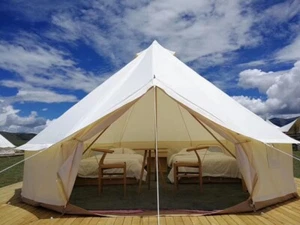 Tienda de campaña campana de yurta Oxford 3M/4M/5M/6M con hoja de base con cremallera para camping festival - Imagen 1 de 6