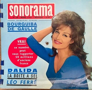 French pop Sonorama magazine no. 28 + 6 x 7" SIngle records- Mars 1961 - Dalida - Picture 1 of 2