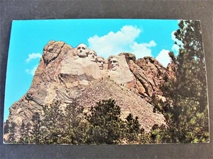 Mt. Rushmore National Monument in South Dakota-1968 Postmarked Postcard. - Picture 1 of 2