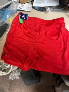Champion Mesh Basketball Shorts Pockets Mens 7" 2XL Red - Picture 1 of 2