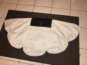 Tahari Home Weihnachten weiß Silberfaden Jakobsmuschel Rand Baum Rock 48" ~ neu ~ - Bild 1 von 7