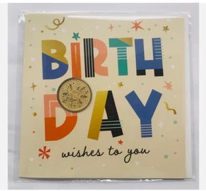 2025 Happy Birthday PNC with $1 Coloured Coin Greeting Card HBD Perth Mint - Picture 1 of 3