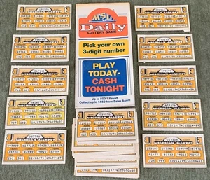 Vintage Michigan Lottery Tickets (LOT OF 42) $1 Jackpot 1974/1975 + Brochure - Bild 1 von 5
