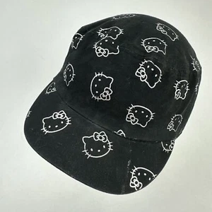 Hello Kitty Girls Ball Cap Hat Fitted Baseball Black Silver One Size - Picture 1 of 6