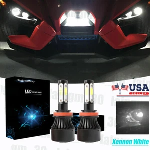For Polaris Slingshot S SL SLR LECenter-light 6000K 4side LED Headlight Kit Bulb - Picture 1 of 9