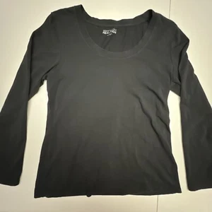 Kenneth Cole reaction T-shirt women’s medium long sleeve black - Picture 1 of 10
