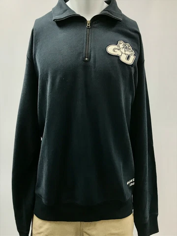 Gonzaga University Men's 1/4 Zip Pullover Sweatshirt Size 2XL, '47 Striker Black Cover