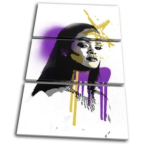 Rihanna Singer Grunge Urban Musical TREBLE CANVAS WALL ART Picture Print - Picture 1 of 1