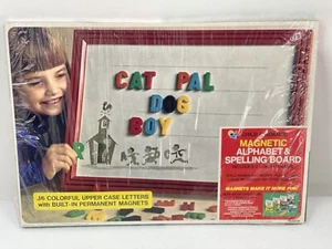 Vintage Child Guidance Toys MAGNETIC ALPHABET & SPELLING BOARD NEW OPEN BOX - Picture 1 of 2