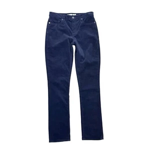 Pantalones de pana rectos Lands End tiro medio para mujer talla 4 azul marino preppy nuevos con etiquetas - Imagen 1 de 10