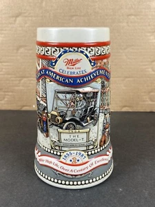 MILLER HIGH LIFE BEER GREAT AMERICAN ACHIEVEMENTS THE MODEL T BEER STEIN 1987 - Picture 1 of 7