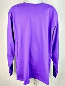 T-shirt bianca maniche lunghe viola - Foto 1 di 1