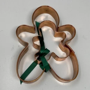 Set of Two Copper Gingerbread Men People Cookie Cutters Small Large - Picture 1 of 5