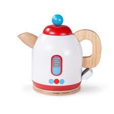 Bigjigs Toys Toy Kettle with Handle & On Switch - Lifelike Kitchen Accessories