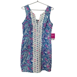 Mini abito Lilly Pulitzer x Target 2015 My Fans Shift taglia 8 blu resort nuovo con etichette - Foto 1 di 8