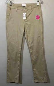 The Children’s Place Khaki Pants Girls 16 Beige Chino Flat Front NWT Msrp$119.00 - Picture 1 of 16